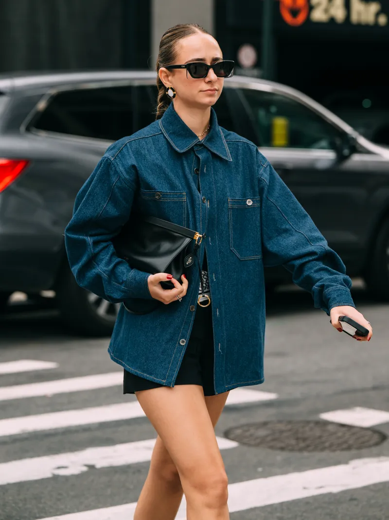 example of how to style a denim shirt