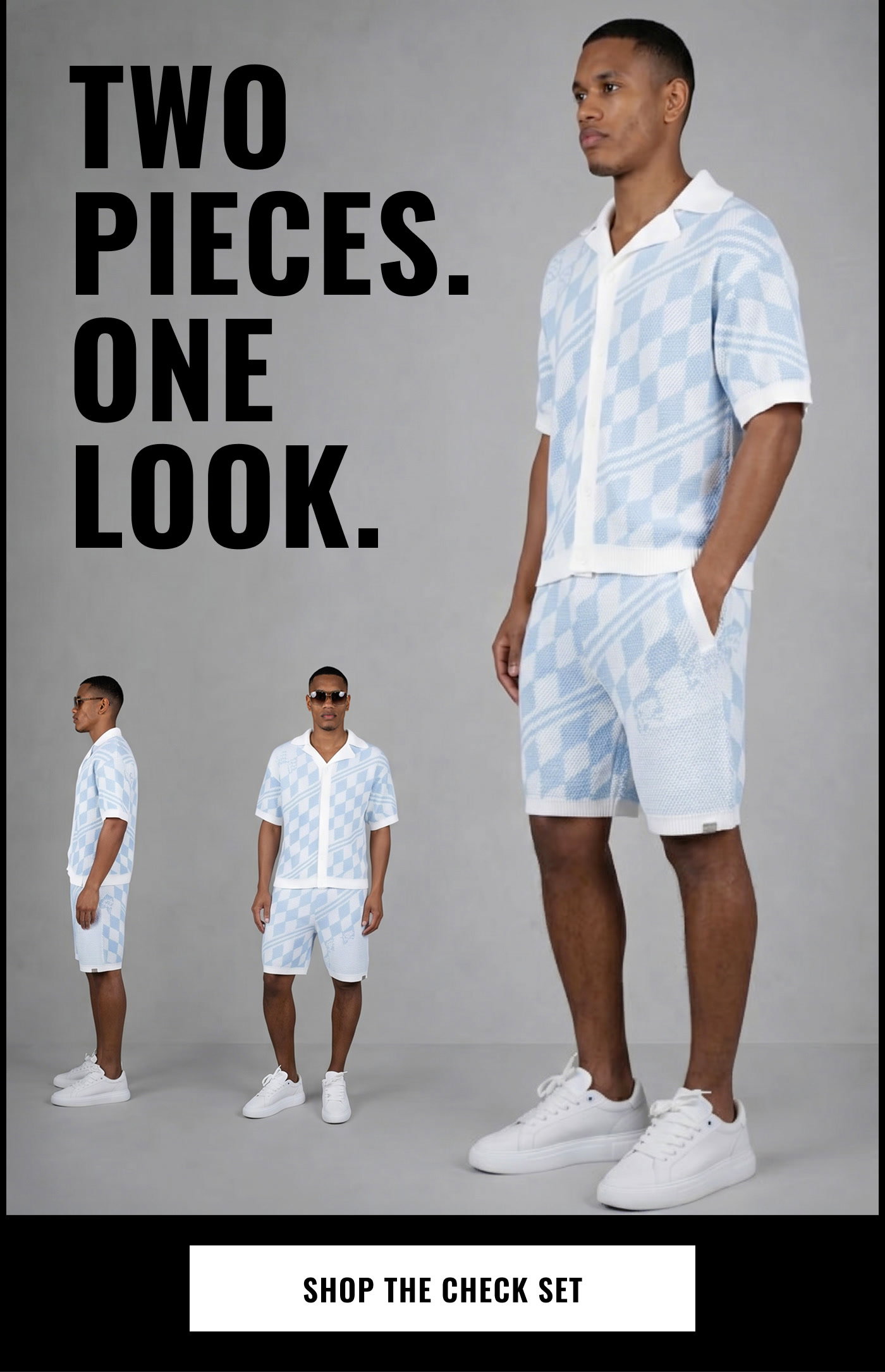 Two pieces. One look. Shop the Check Set
