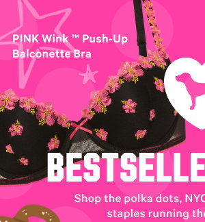 pink wink push-up balconette bra