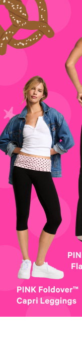 all day cotton foldover capri legging