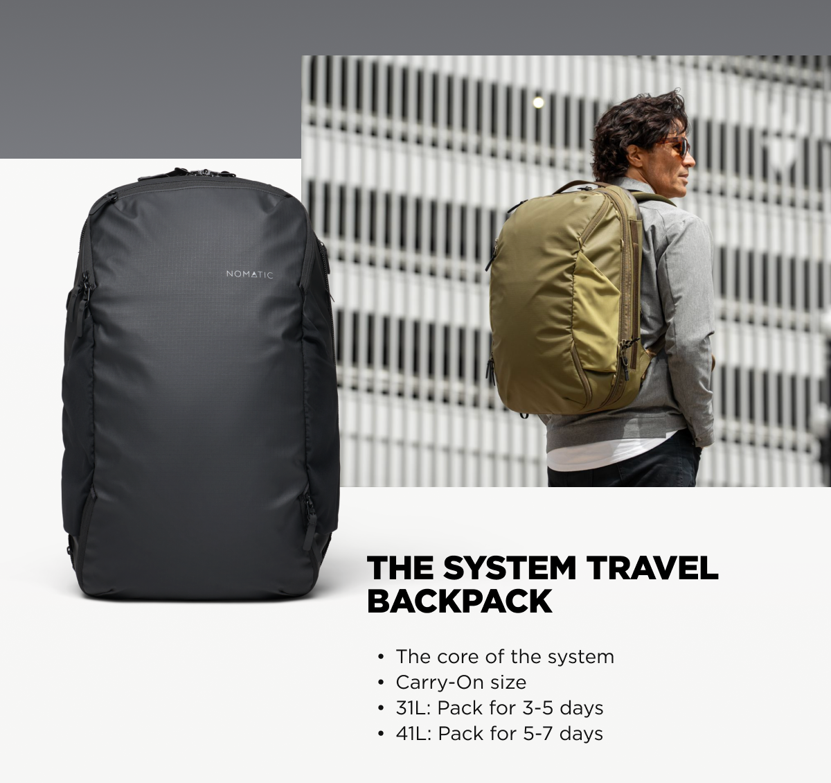 The  system  Travel Backpack