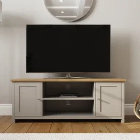 Lancaster TV Unit, Grey and Oak for TVs up to 55