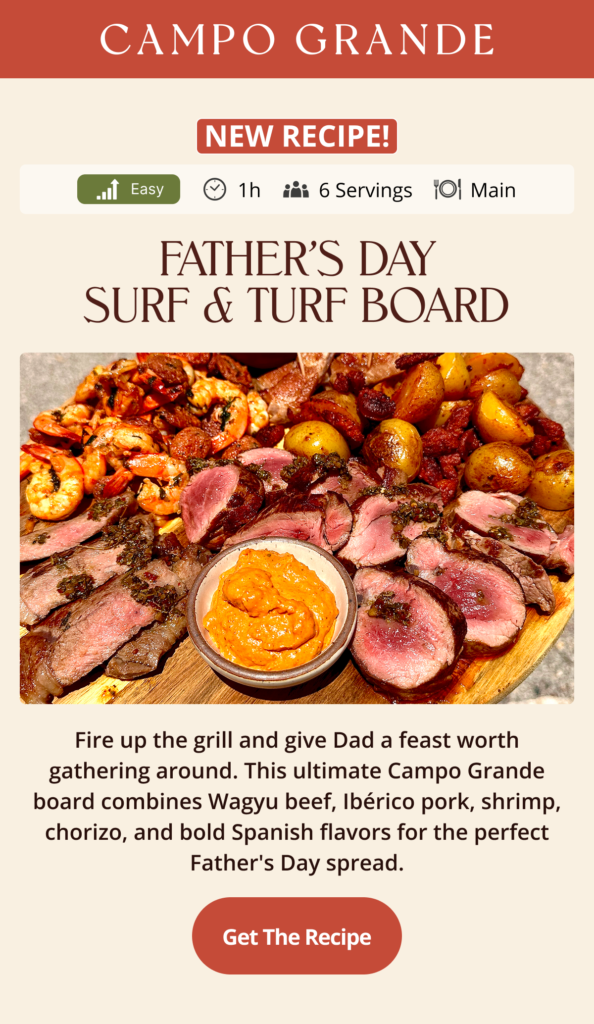 Father’s Day Surf & Turf Board