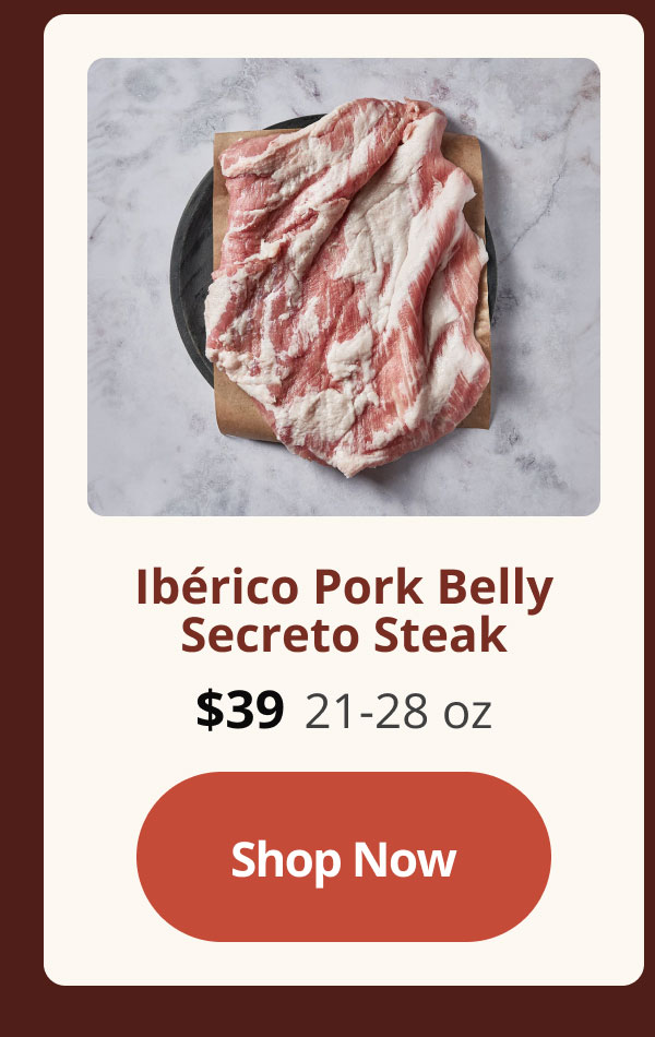 iberico pork belly secreto steak