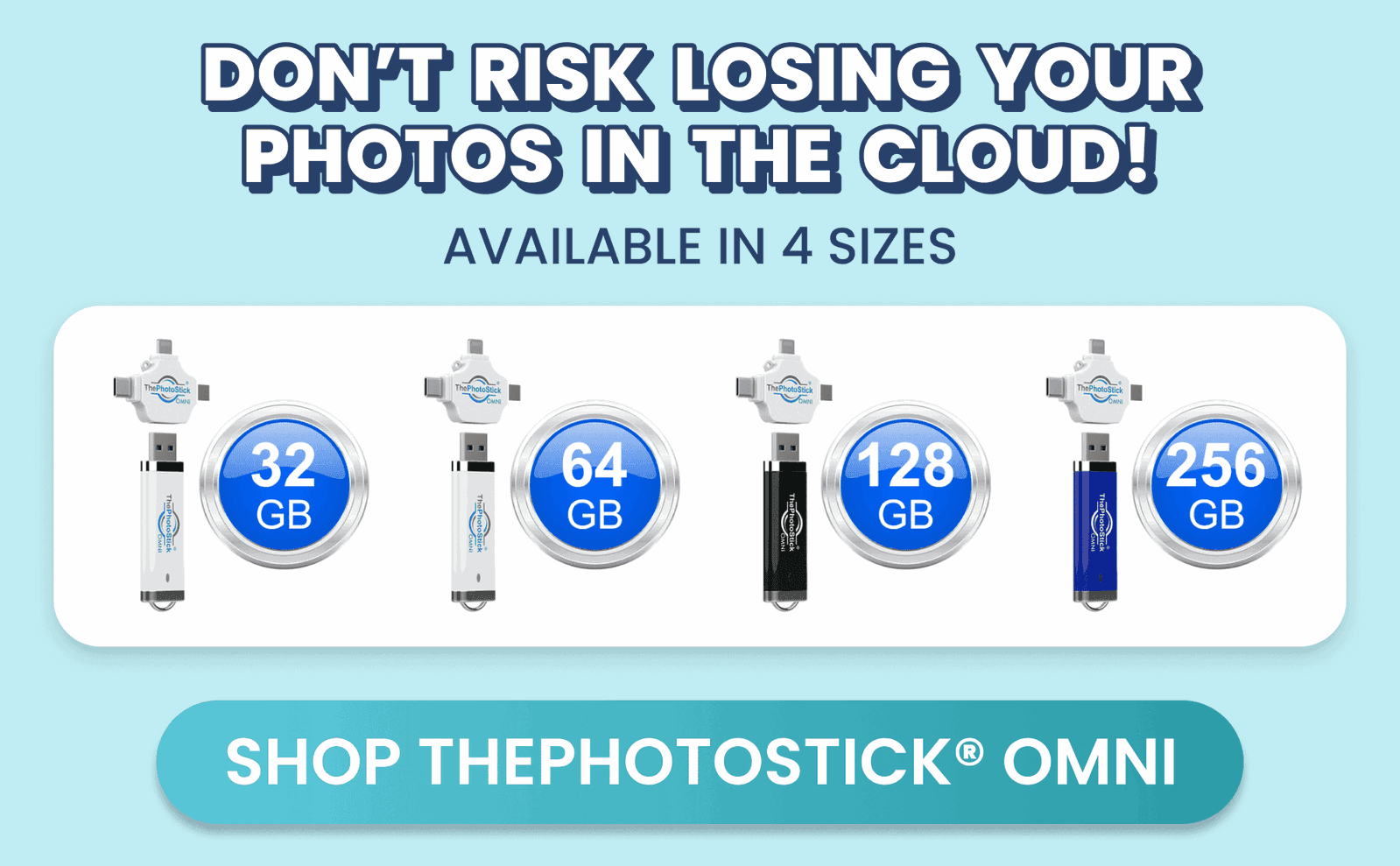 ThePhotoStick Omni	File Storage/Transfer Solution/Save thousands of photos & videos with one click