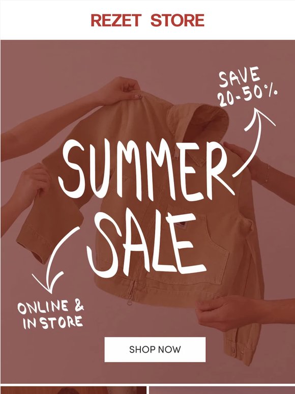SUMMER SALE IS LIVE | Up to 50% off