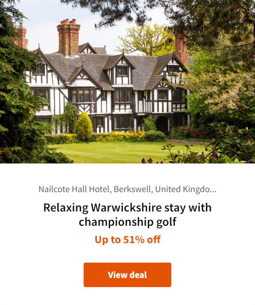 Relaxing Warwickshire stay with championship golf