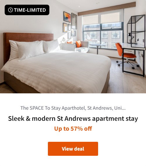 Sleek &amp; modern St Andrews apartment stay
