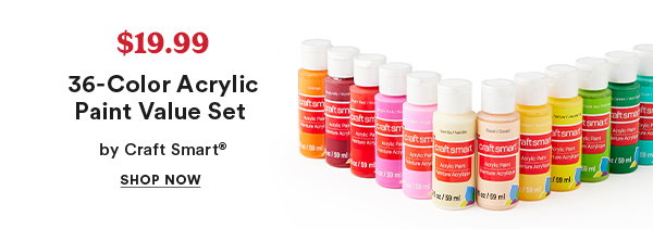 $19.99 36-Color Acrylic Paint Value Set by Craft Smart® Shop Now