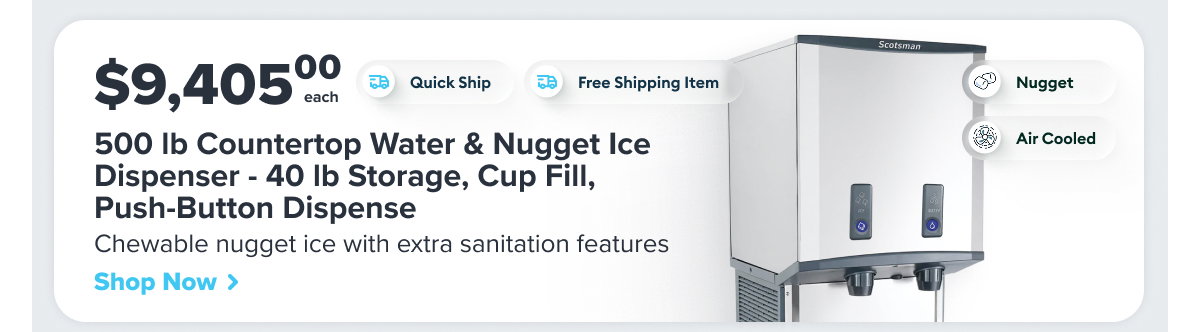 Scotsman 500 lb Countertop Water & Nugget Ice Dispenser