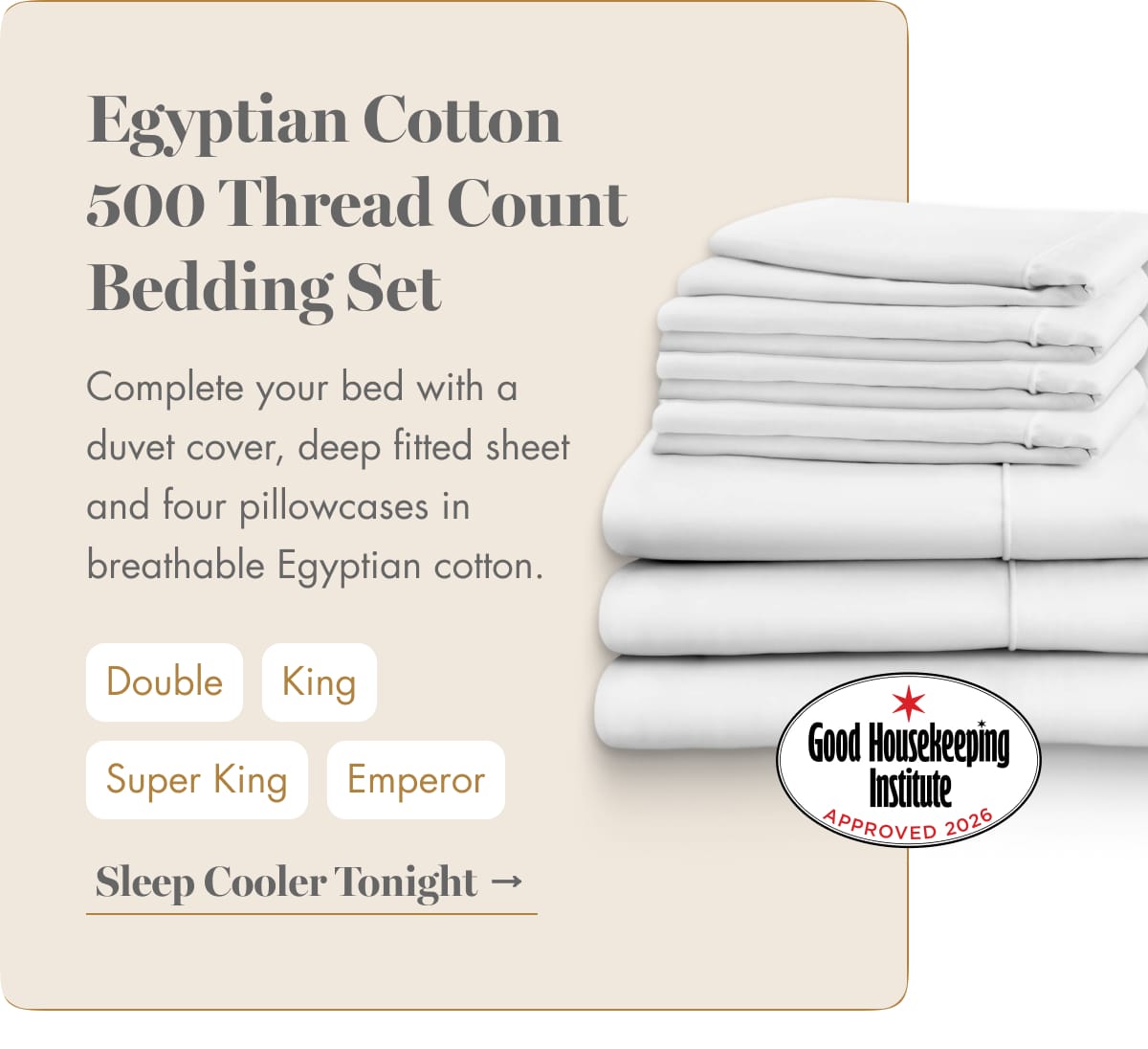 Sleep Cooler Tonight →