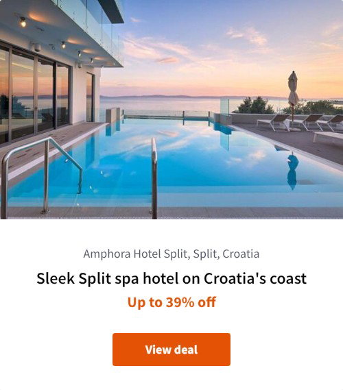 Sleek Split spa hotel on Croatia's coast