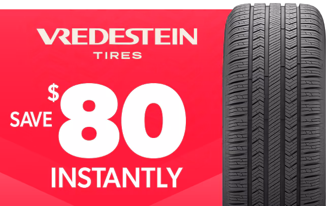 Buy a Set of 4 Select Vredestein Tires, Save $80 Instantly