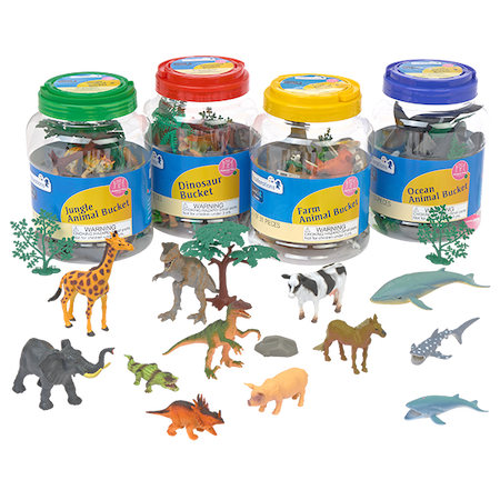 Excellerations® Animal Bucket Playset - 126 Pieces