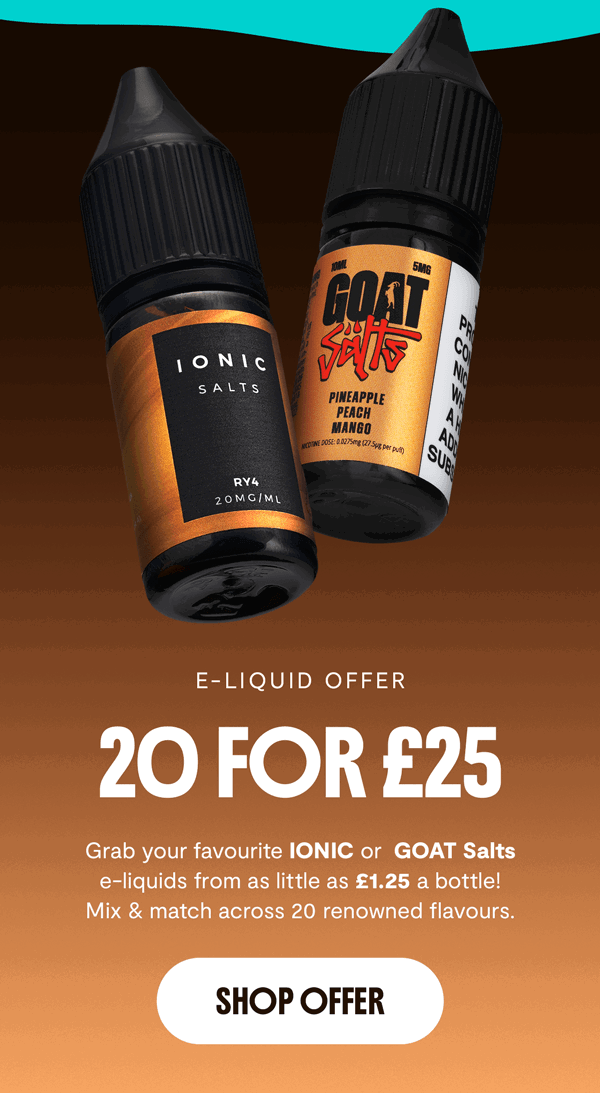 IONIC & GOAT Salts: 20 for £25