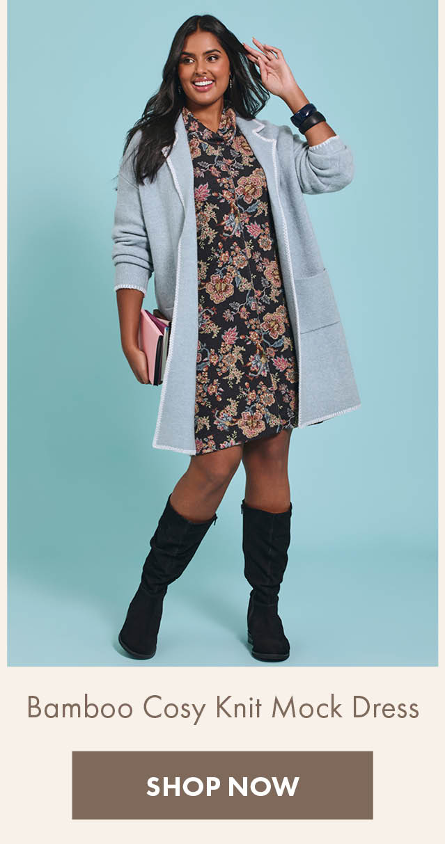 Bamboo Cosy Knit Mock Dress