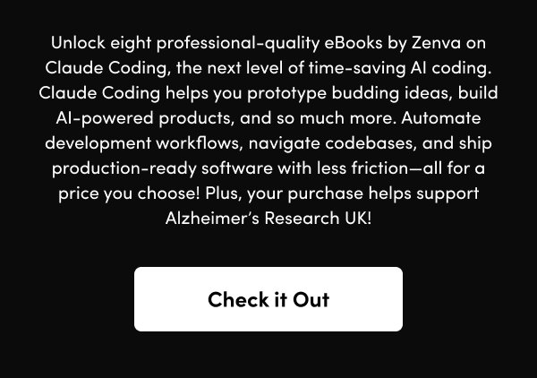 Claude Coding helps you prototype budding ideas, build AI-powered products, and so much more. Automate development workflows, navigate codebases, and ship production-ready software with less friction—all for a price you choose! Plus, your purchase helps support Alzheimer’s Research UK!