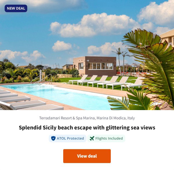 Splendid Sicily beach escape with glittering sea views