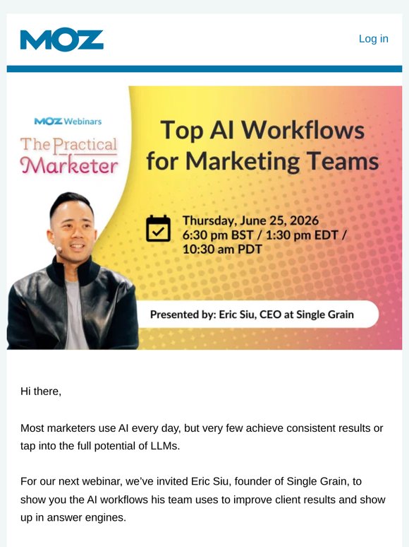 🚨New webinar: Top AI Workflows for Marketing Teams