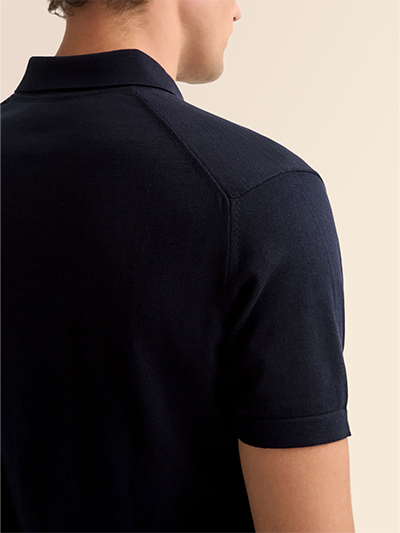 Men's Sea Island Cotton Polo in Navy