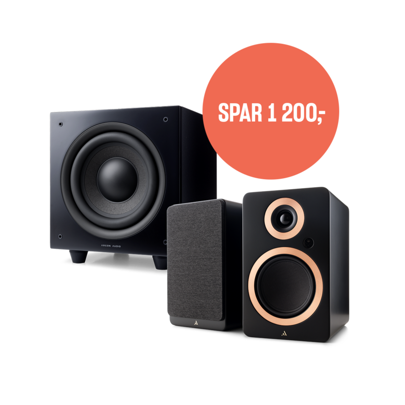 Argon Audio FORTE A4 MK2 + MALMÖ SUB 8 Kompakt høyttaler - Aktive