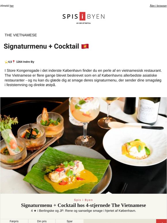 Signatur menu og cocktail i St. Kongensgade ❣️