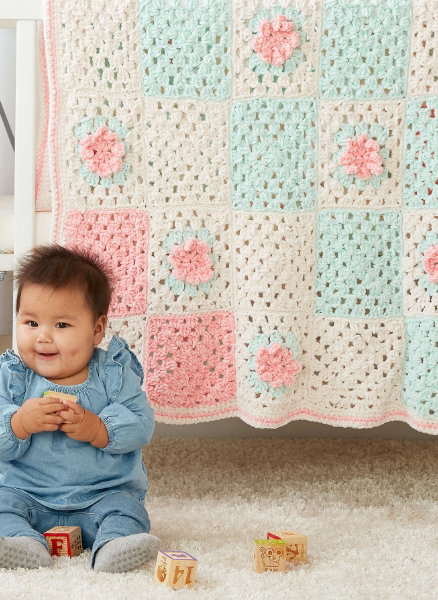 Free Crochet Flower Patch Blanket Pattern