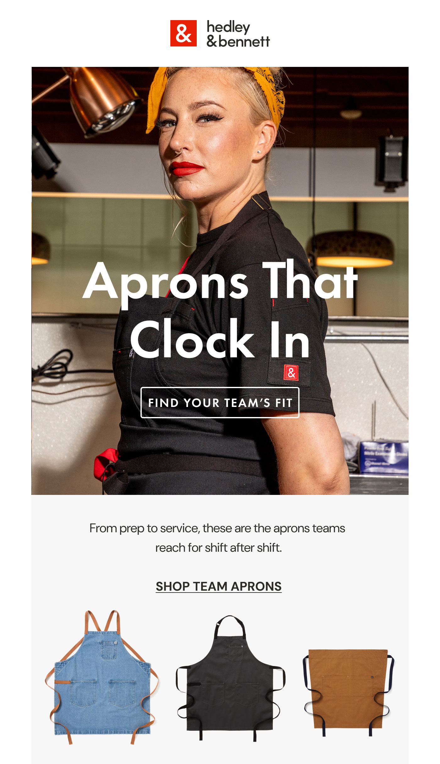 Aprons That Clock In - Fine Your Team's Fit