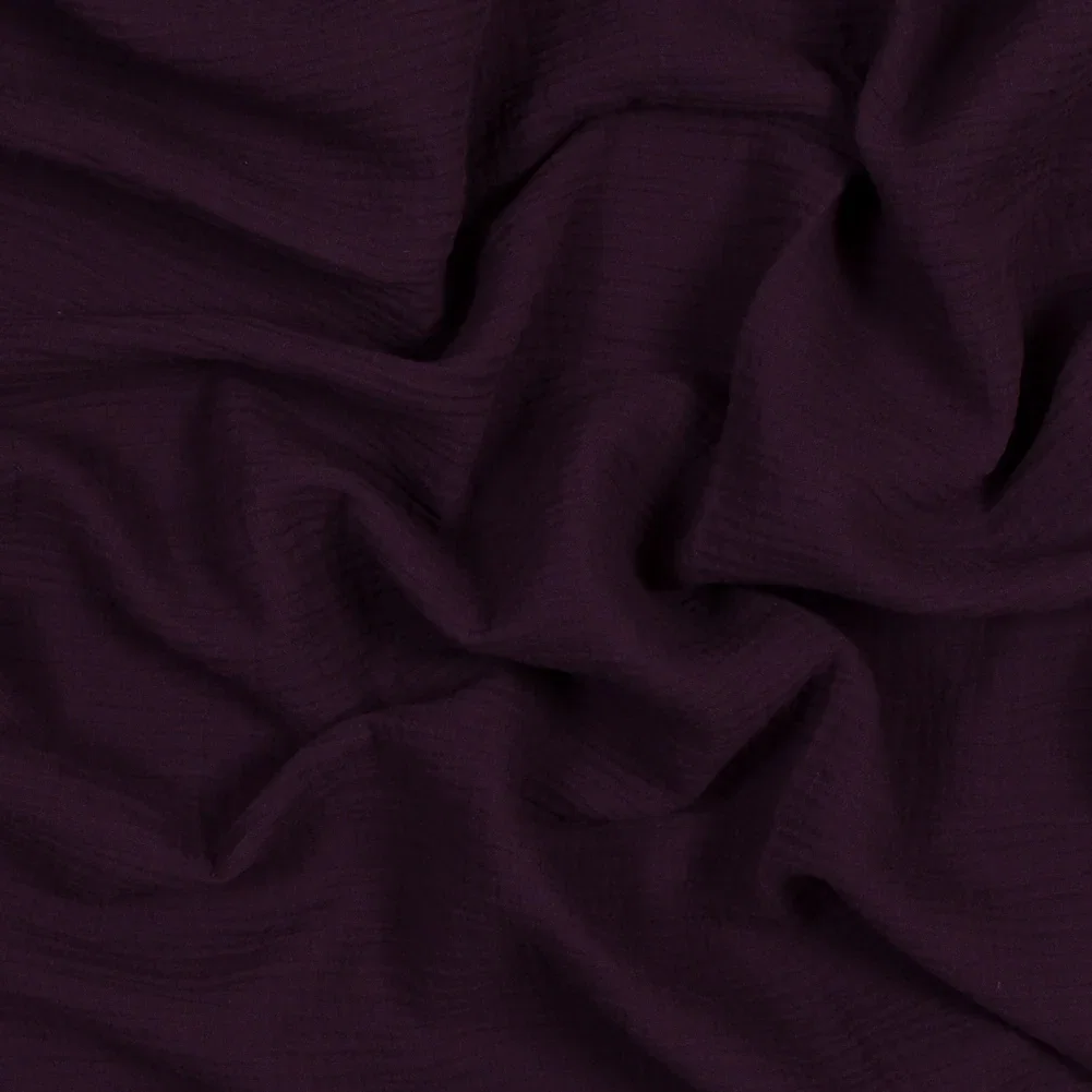 Image of Double Cotton Gauze - Plum - Talamanca Collection