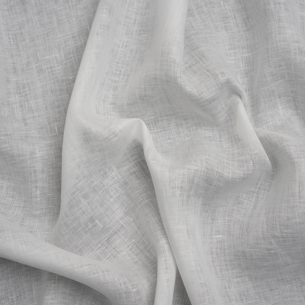 Image of Famous Australian Designer White Lightweight Linen Woven