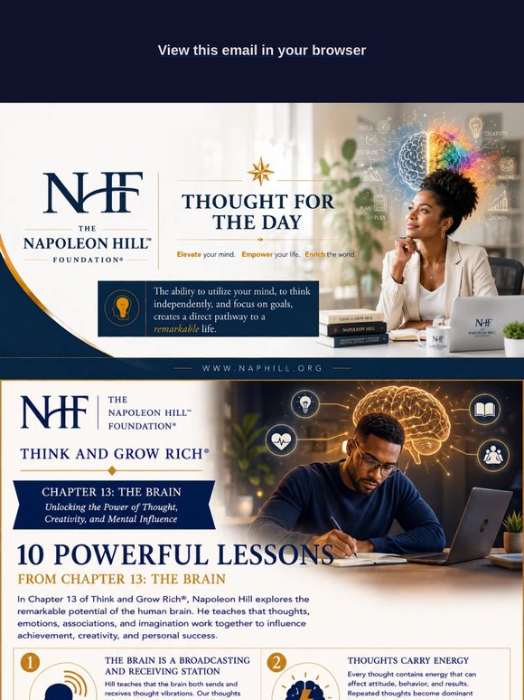 Napoleon Hill's Thought for the Day