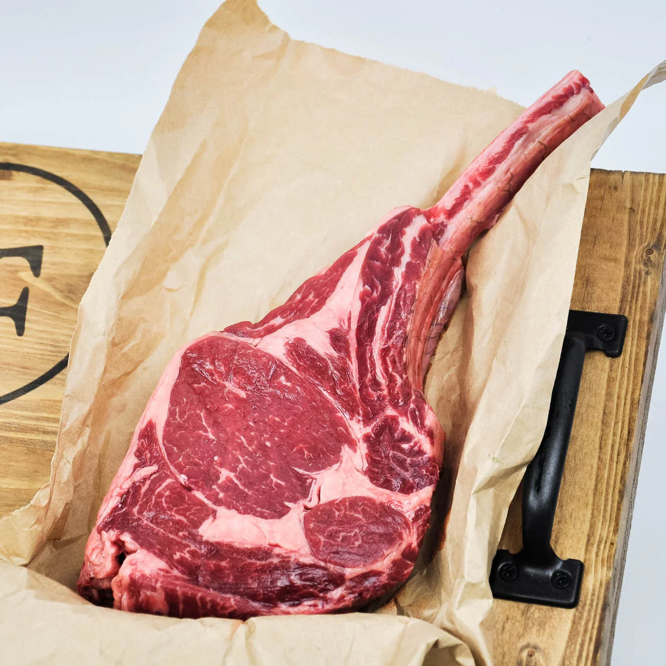 Image of Grass-fed Piedmontese Tomahawk Ribeye Steak | 2 lbs.