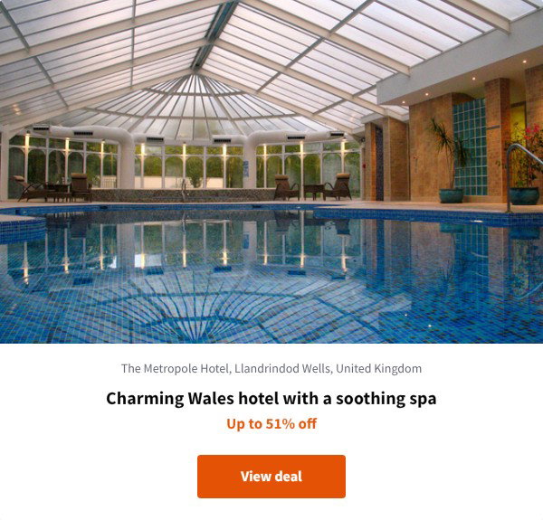 Charming Wales hotel with a soothing spa