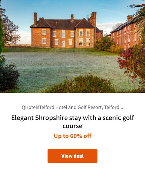 Elegant Shropshire stay with a scenic golf course