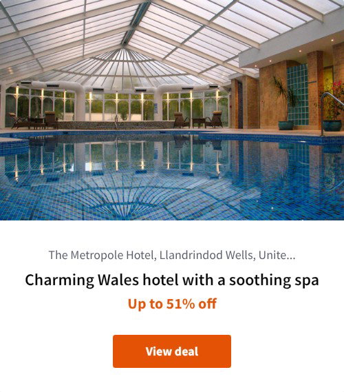 Charming Wales hotel with a soothing spa