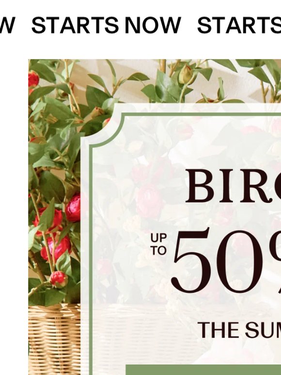 The Summer Sale is ON ☀️ Up to 50% off decor