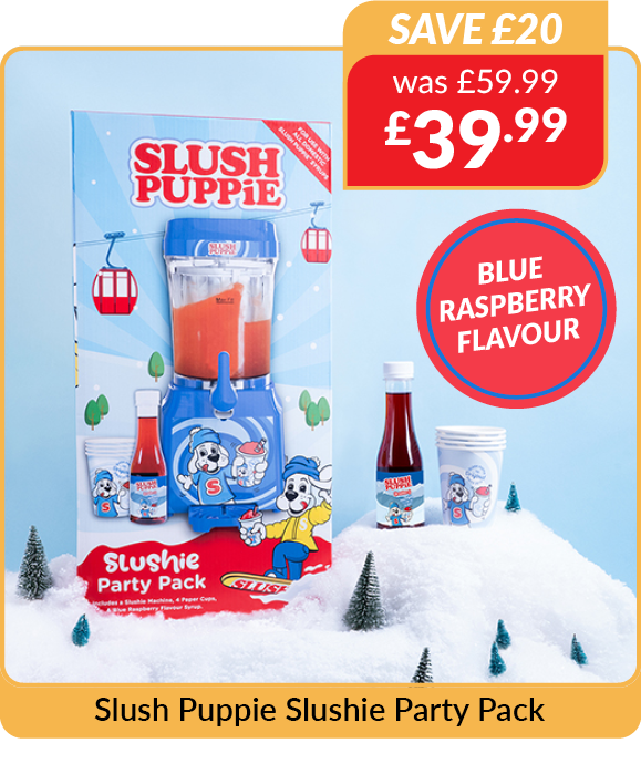 Slush puppie slushie party pack. Save £20 - was £59.99 now £39.99. Blue raspberry flavour