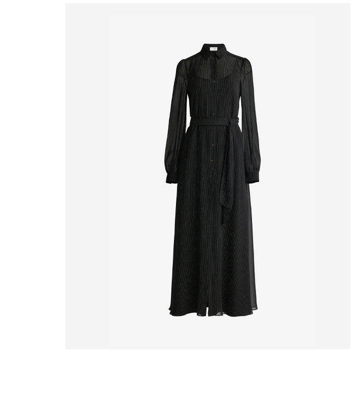 Lucienne Maxi Dress In Petite Dot Printed Silk