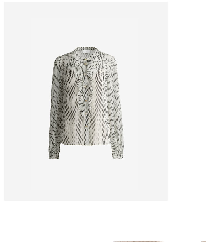 Christelle Blouse in French Dot Printed Silk