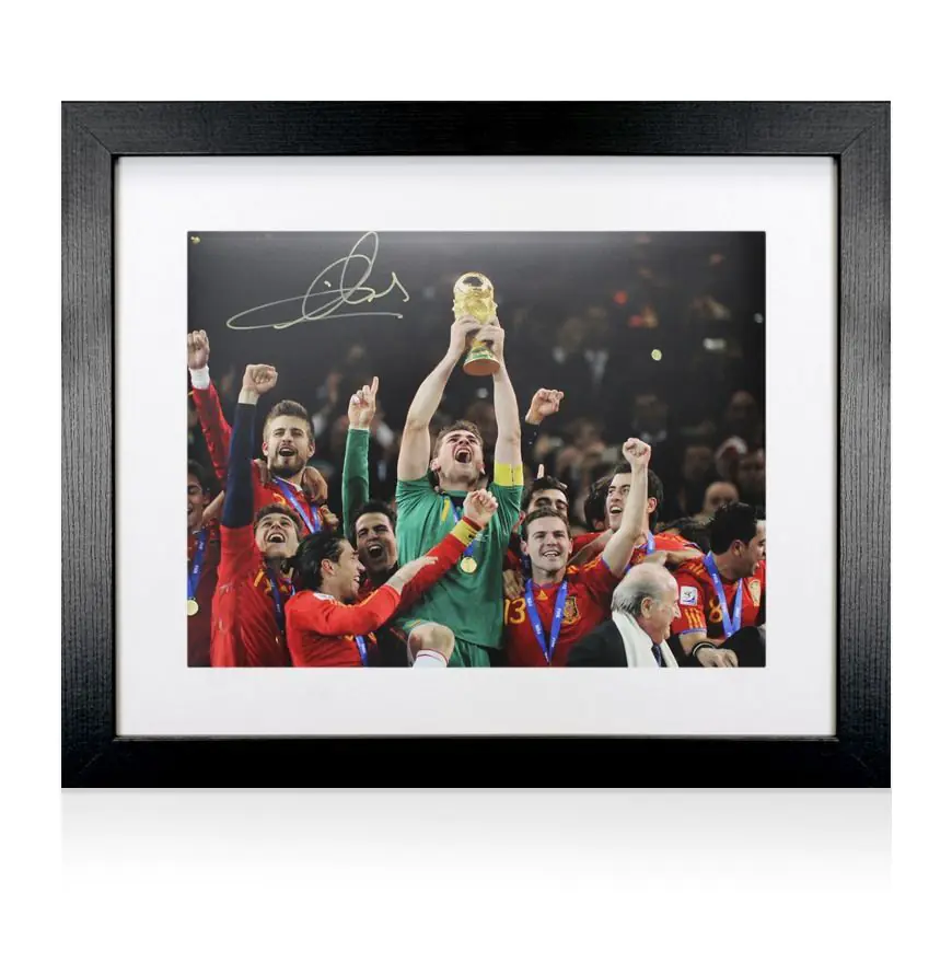 Framed Iker Casillas Spain Photo: 2010 World Cup Winner