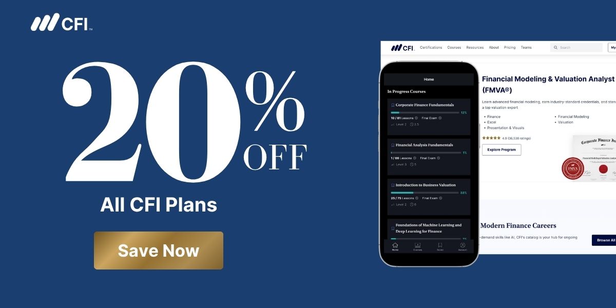 20% off all CFI plans