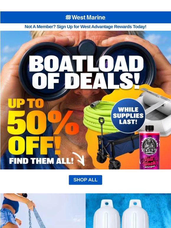 Up to 50% Off: Boatloads of Deals Start Now!