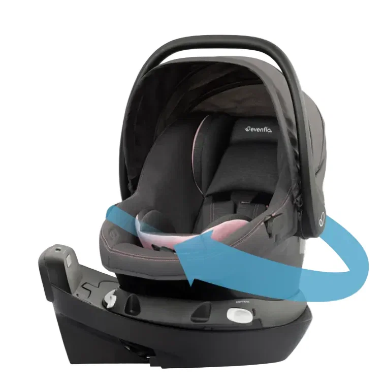 Image of Evenflo Revolve180 LiteMax NXT Rotating Infant Car Seat with SensorSafe and Green & Gentle