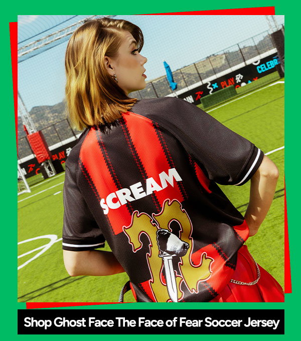 Shop Ghost Face The Face of Fear Soccer Jersey