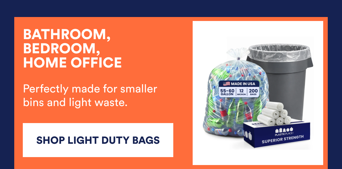 Light-duty bags for bathroom, bedroom, home office waste bags. 