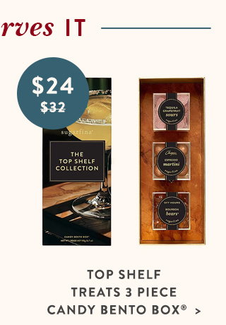 Top Shelf Treats 3 Piece Candy Bento Box®