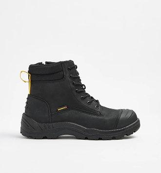 Graphite lace up work boot