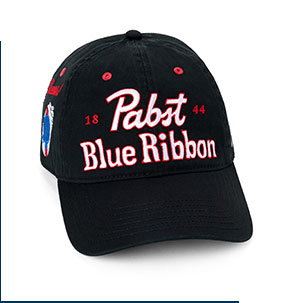 Pabst Blue Ribbon Skull Drinking Dad Hat