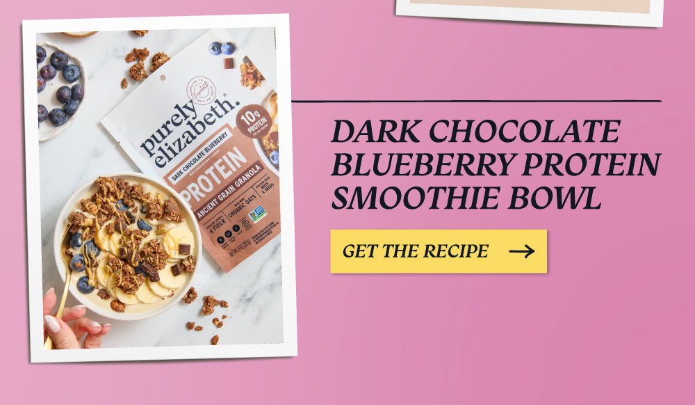 Dark Chocolate Blueberry Protein Smoothie Bowl