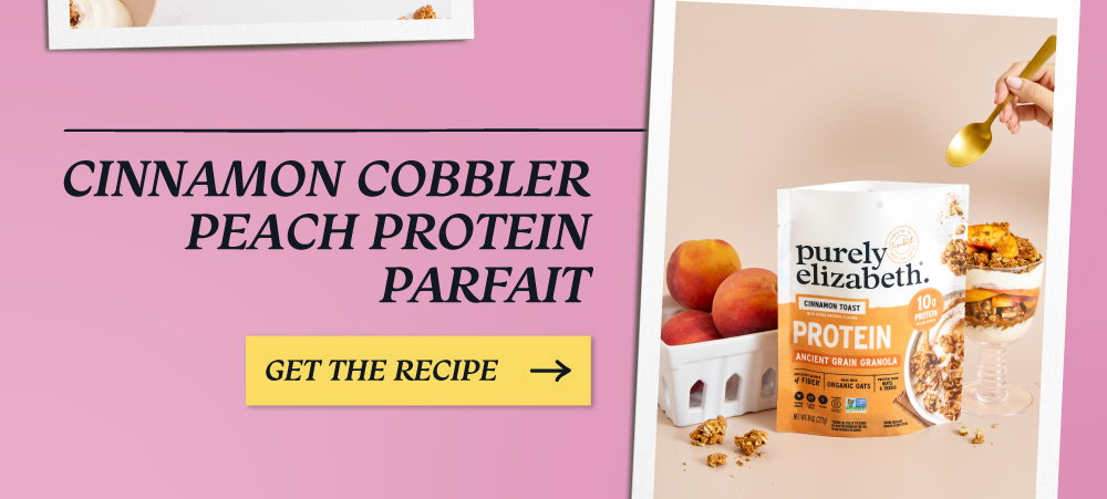 Cinnamon Cobbler Peach Protein Parfait